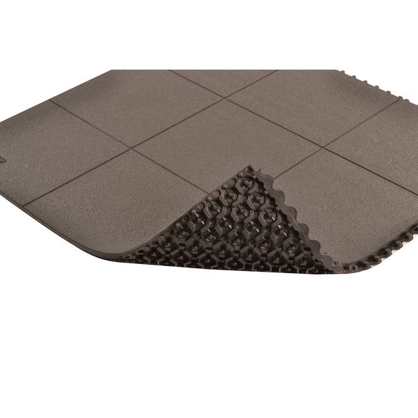 Interlocking Antifatigue Mat Tile Rubber 3 ft 3 ft 3/4 in