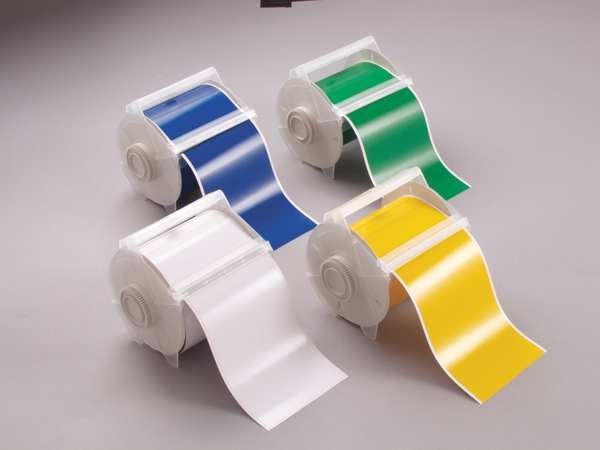 Label Tape Cartridge, Red, Labels/Roll: Continuous