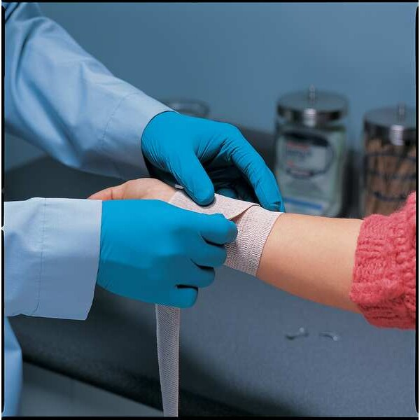 Microflex Disposable Nitrile Gloves, Exam Grade, Fully Textured, Powder-Free, L, Green, 50 Pack