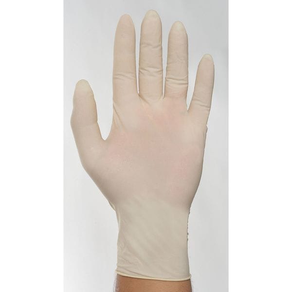 Exam Gloves, Natural Rubber Latex, Powder Free, Natural, L, 100 PK
