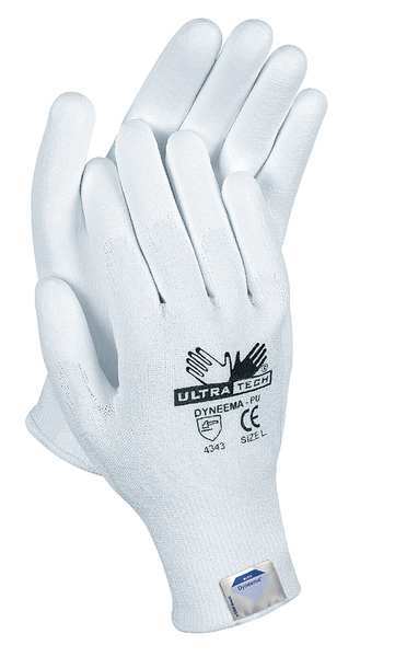 Cut Resistant Coated Gloves, A3 Cut Level, Polyurethane, L, 1 PR