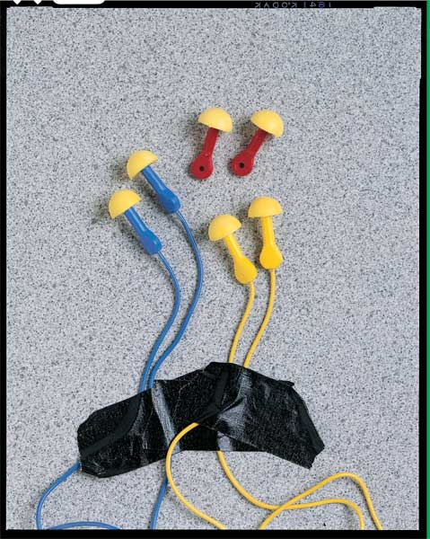 E-A-R EXPRESS Pod Plugs Reusable Corded Ear Plugs, Pod Shape, NRR 25 dB, M, Yellow, 100 Pairs