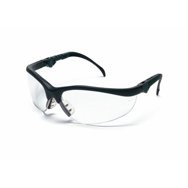 Safety Glasses, Wraparound Light Blue Polycarbonate Lens, Scratch-Resistant