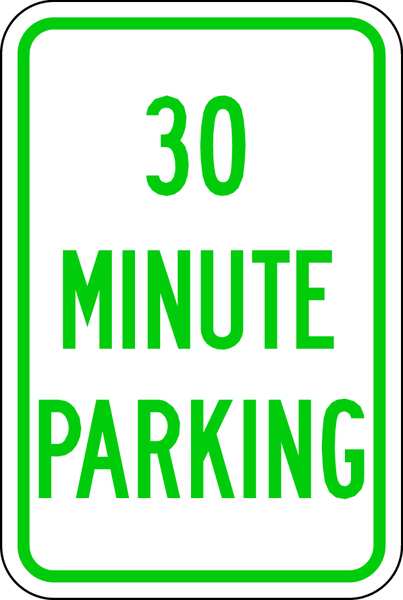 30 Minute Parking Parking Sign, 18