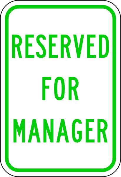 Employee Parking Sign, 18