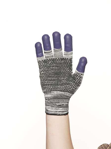 G60 Purple Nitrile Cut Resistant Gloves, Grey/Black, Purple Fingertips, Ambidextrous, LG, 1 Pair