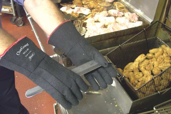 Heat Resistant Gloves, Black, M, PR