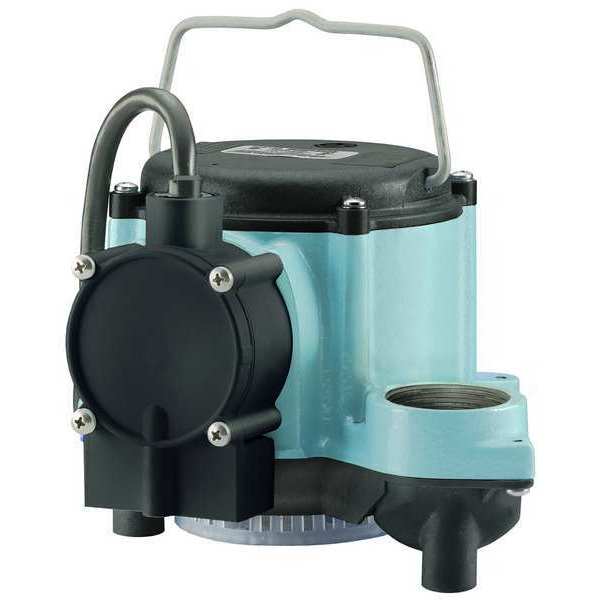 Submersible Sump Pump, 1/3 HP, 1 1/2 in F, Diaphragm, 29 gpm Flow Rate at 10 Ft of Head, 10 ft Cord