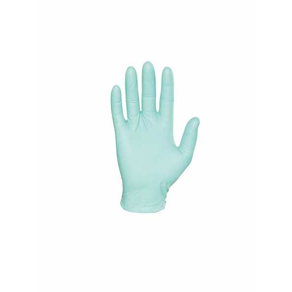 Disposable Exam Gloves, Neoprene, Powder Free, Green, L, 100 PK