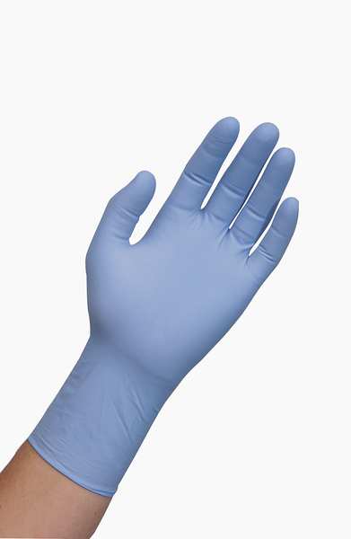 Exam Gloves with Textured Fingertips, Nitrile, Powder Free, Blue, S, 100 PK