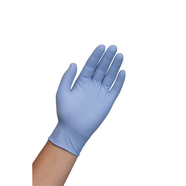 Exam Gloves with Textured Fingertips, Nitrile, Powder Free, Blue, M, 50 PK
