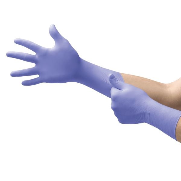Exam Gloves with Advanced Barrier Protection, Nitrile, Powder Free, Violet Blue, 2XL, 50 PK