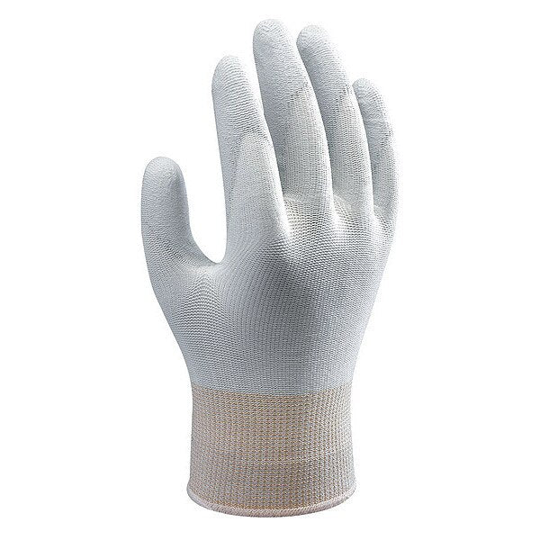 Coated Gloves, Gray/White, L, PR