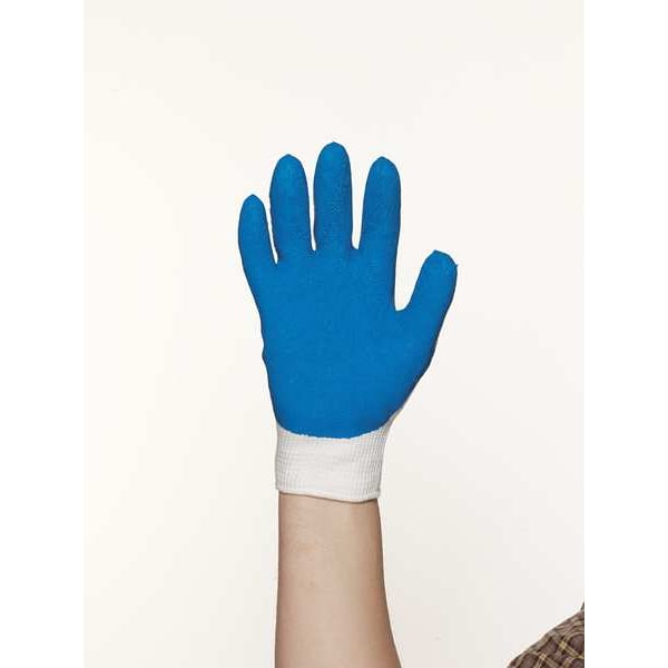 Latex Coated Gloves, Palm Coverage, Black/Gray, M, PR
