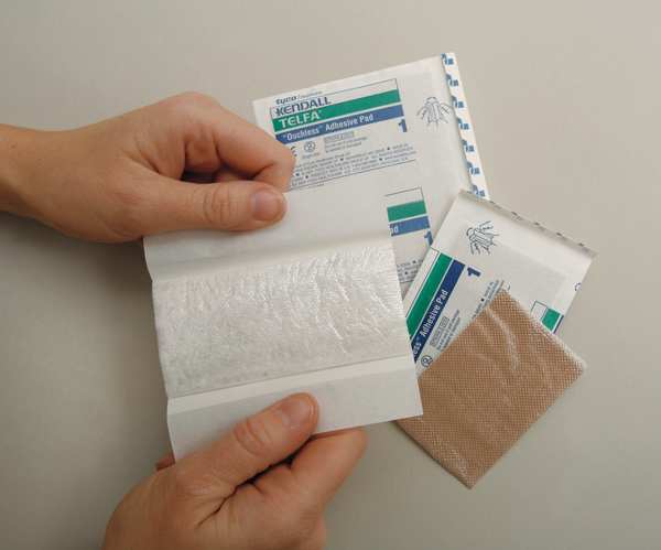 Non-Stick Pad w/Adhesive, 4x3In, PK100