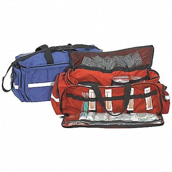 Emergency Medical Kit, Nylon, 13 Pockets, Red, 11 in Height