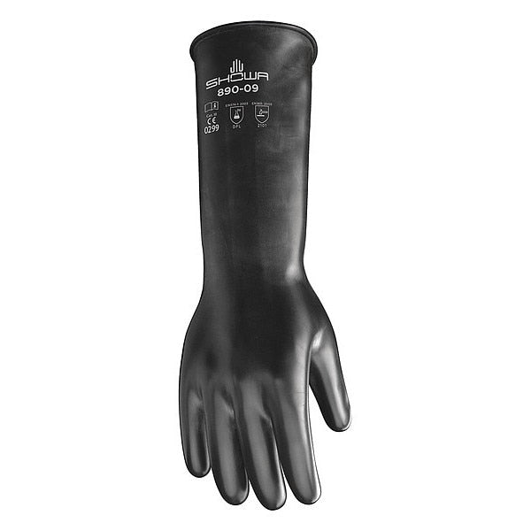 Chemical Resistant Gloves, 10, Black, PR