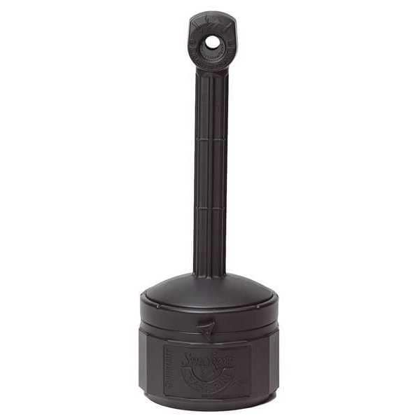 1 Gal. Smokers Cease-Fire Cigarette Receptacle, Black