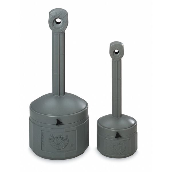 1 Gal. Smokers Cease-Fire Cigarette Receptacle, Black