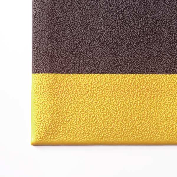 Black with Yellow Border Static Dissipative Mat 3/8 in Thick, Sponge Foam