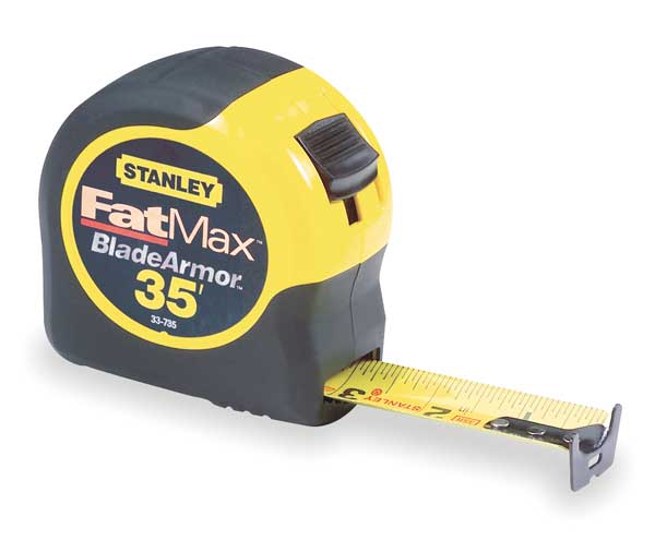 25 ft FATMAX Classic Tape Measure, 1-1/4 in Blade, Stud Markings, ABS Plastic Case, Rubber Grip