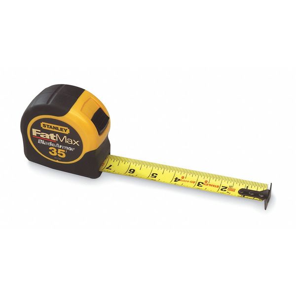 25 ft FATMAX Classic Tape Measure, 1-1/4 in Blade, Stud Markings, ABS Plastic Case, Rubber Grip