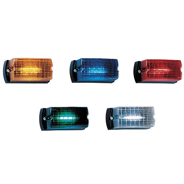 Warning Light, LED, Amber, Surface, Rect, 5 L