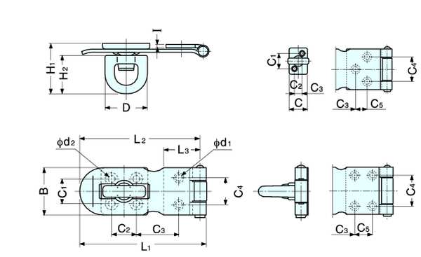 Hasp, Rotating Eye, 304 Stainless Steel