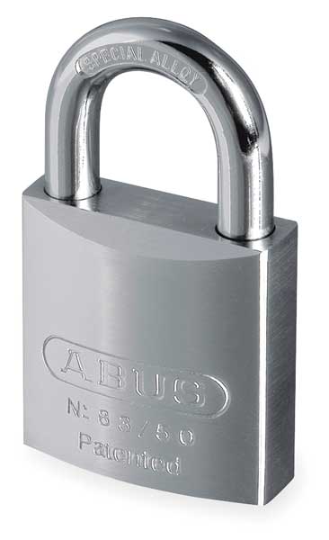 Padlock, Keyed Alike, Standard Shackle, Square Brass Body, Steel Shackle, 7/8 in W