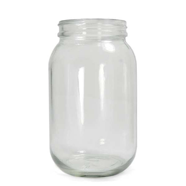 Bottle Wide Mouth Glass 8 Oz Clear, PK24