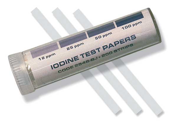Test Strip, Iodine, PK200