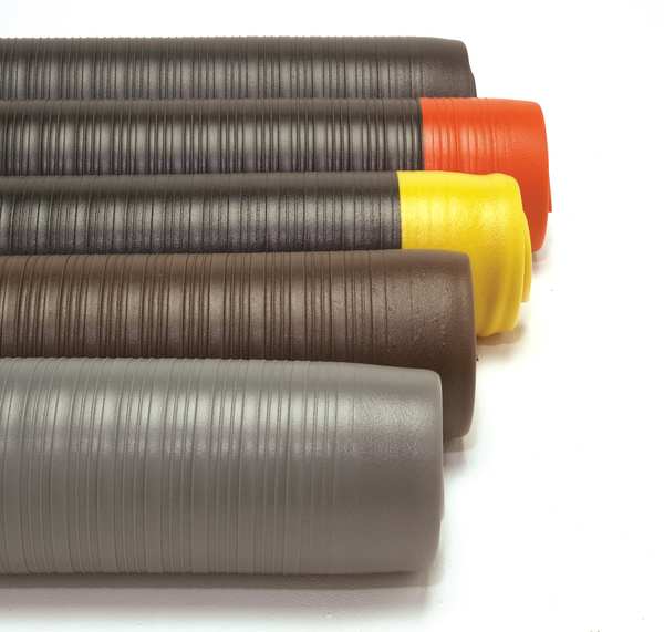 Antifatigue Runner, Gray, 60 ft. L x 2 ft. W, PVC Closed Cell Foam, Corrugated Surface Pattern