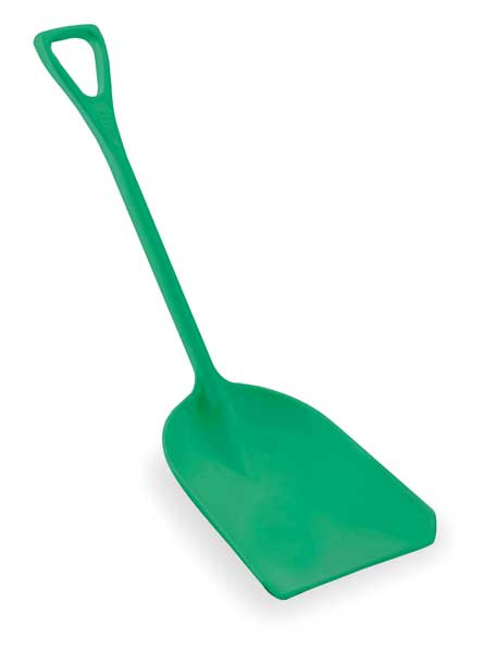 Hygienic Shovel, Green, 14 x 17 In, 42 In L