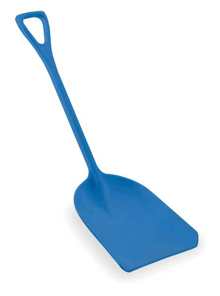 Hygienic Shovel, Blue, 14 x 17 In, 42 In L