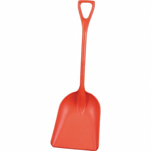 Hygienic Shovel, Red, 14 x 17 In, 42 In L