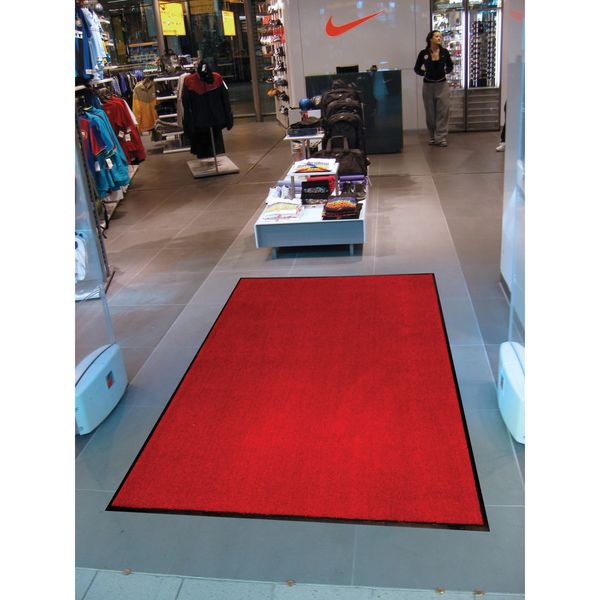 Entrance Mat, Red/Black, 4 ft. W x 6 ft. L