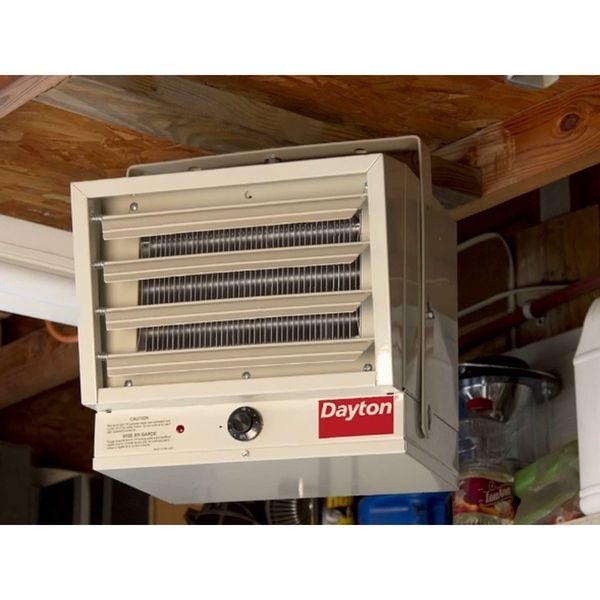 Electric Utility Heater, 12 1/2 in H, 14 in W, 11 1/4 in D, 5/4.1kW, 240/208V, 1 Phase