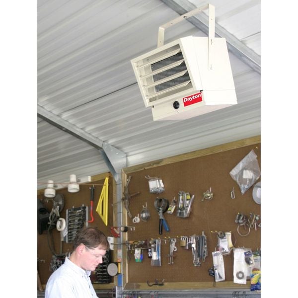 Electric Utility Heater, 12 1/2 in H, 14 in W, 11 1/4 in D, 5/4.1kW, 240/208V, 1 Phase