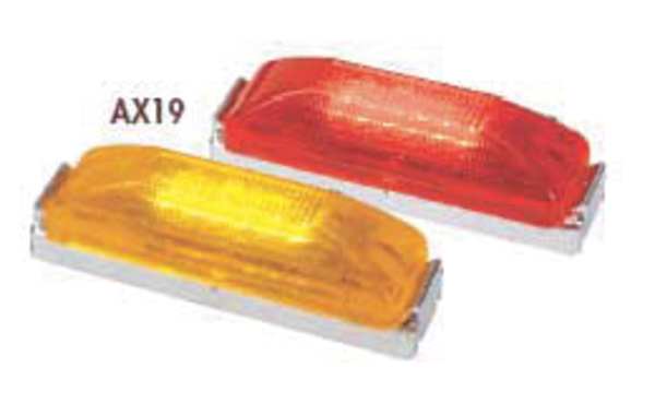 Clearance Light, LED, Amber, Rect, 4 In L
