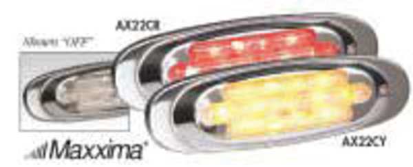 Clearance Light, LED, Amber, Oval, 6-5/8 L