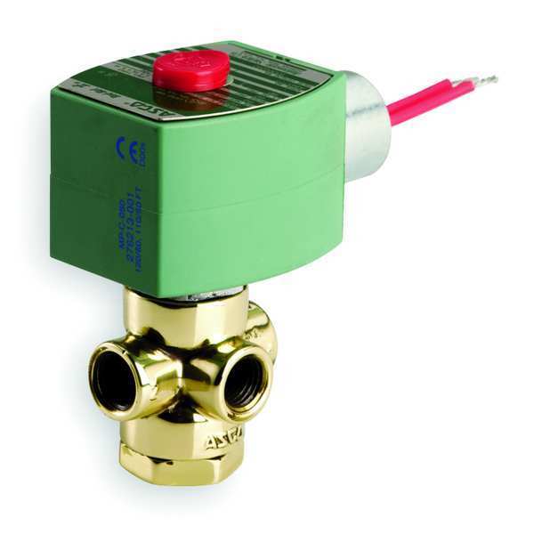 120V AC Brass Quick Exhaust Solenoid Valve, Normally Closed, 1/8 in Pipe Size