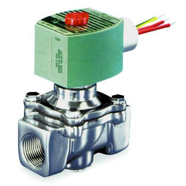 120V AC Aluminum Air and Fuel Gas Solenoid Valve, Normally Closed, 1/2 in Pipe Size