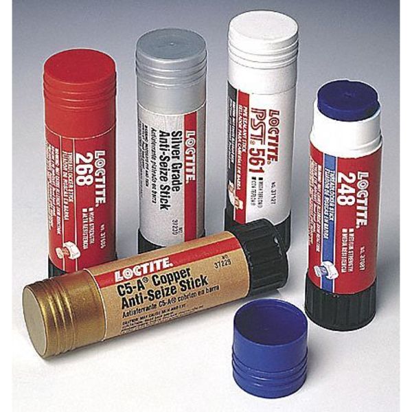 Threadlocker, LOCTITE 248, Blue, Medium Strength, Solid, 0.67 oz Stick