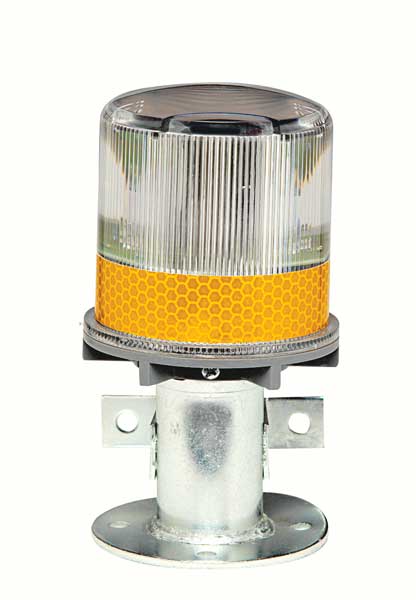 Warning Light, (4) LED, Amber, Solar NiMH