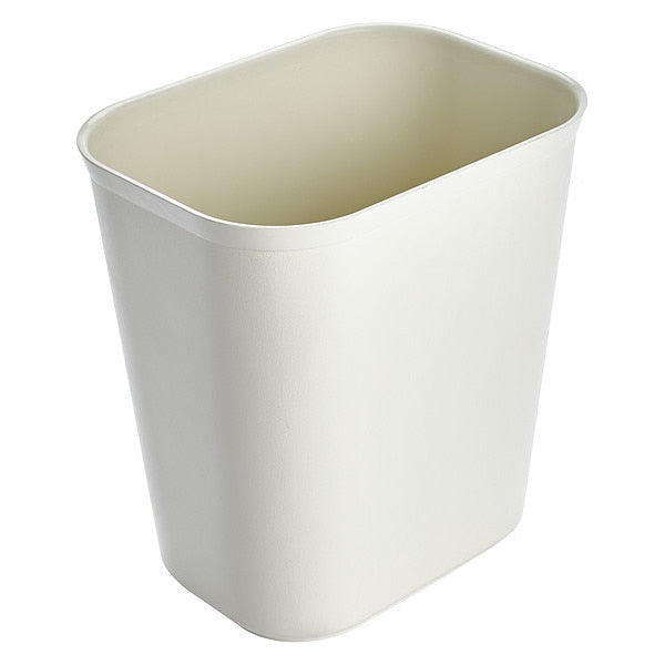 3-1/2 gal Rectangular Trash Can, Beige, 8 1/4 in Dia, None, Thermoset Polyester