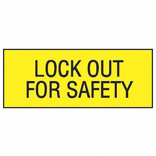 Lockout Label, 5 In. H, 3-1/2 In. W, PK5