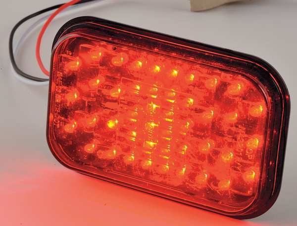 Stop/Tail/Turn Light, LED, Red, Rect
