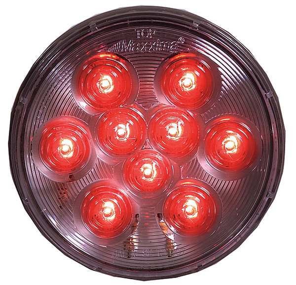 Stop/Tail/Turn Light, LED, Red, Round, 4 Dia