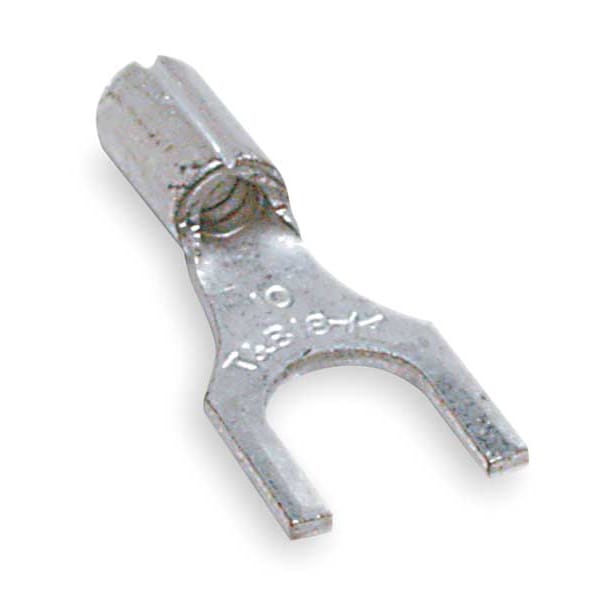 12-10 AWG Non-Insulated Fork Terminal #10 Stud PK50