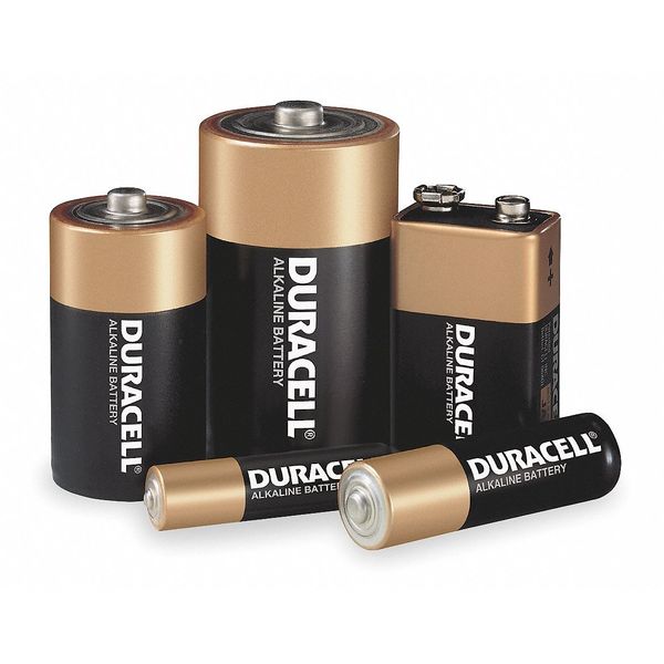 Coppertop D Alkaline Battery, 1.5V DC, 4 Pack